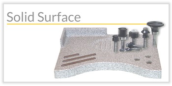 Outils pour le solide surface (Corian, Staron, HiMacs, Rauvisio)